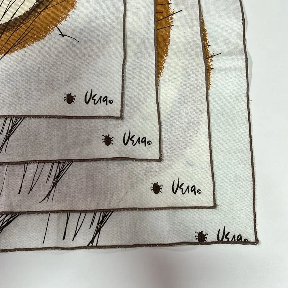 Vintage Vera Neumann set of 4 dinner napkins
